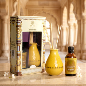 Temple Bloom Reed Diffuser Gift Set| Festive Stone Palace Collection, 2025-26