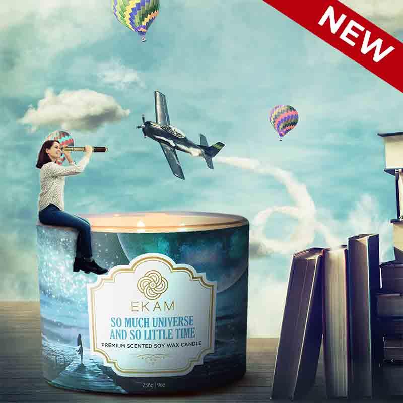 So Much Universe and So Little Time 3 Wick Soy Wax Scented Candle