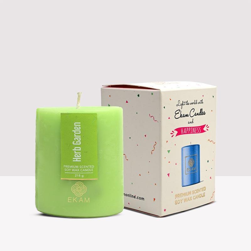 Herb Garden Pillar Scented Candle