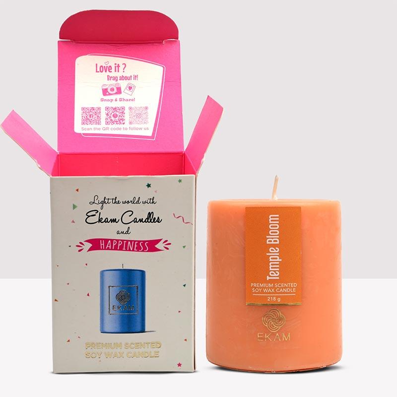Temple Bloom Pillar Scented Candle
