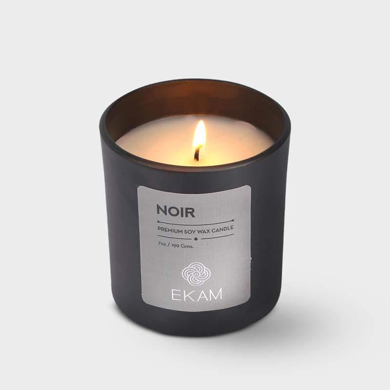 Noir Premium Soy Wax Candle, Manly Indulgence Series