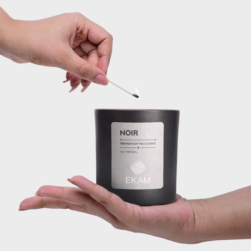 Noir Premium Soy Wax Candle, Manly Indulgence Series