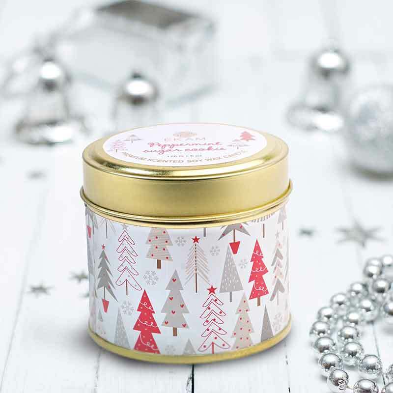 Peppermint Sugar Cookie Tin Jar Scented Candle