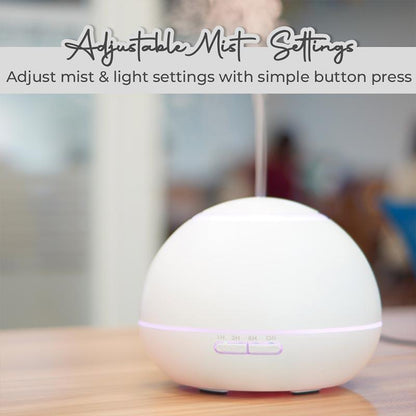 Aroma Diffuser with True Joy and Inner Strength Wellness Oils (GX-17 White)