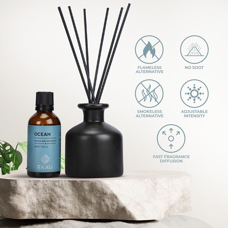 Ocean Premium Reed Diffuser Set, Manly Indulgence Series