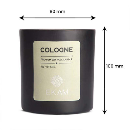 Cologne Premium Soy Wax Candle, Manly Indulgence Series