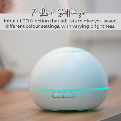 Aroma Diffuser with True Joy and Inner Strength Wellness Oils (GX-17 White)