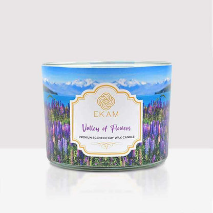 Valley of Flowers 3 Wick Soy Wax Scented Candle