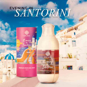Pack of 4 Perfume Sprays-60 ml Evenings in Santorini+ 5 ml High Tea in London, 5 ml Destination Wedding in Udaipur, 5 ml Chilling in Hauz Khas