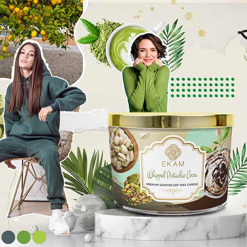 Whipped Pistachio 3 Wick Scented Candle