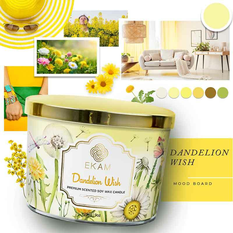 Dandelion Wish Scented 3 Wick Candle