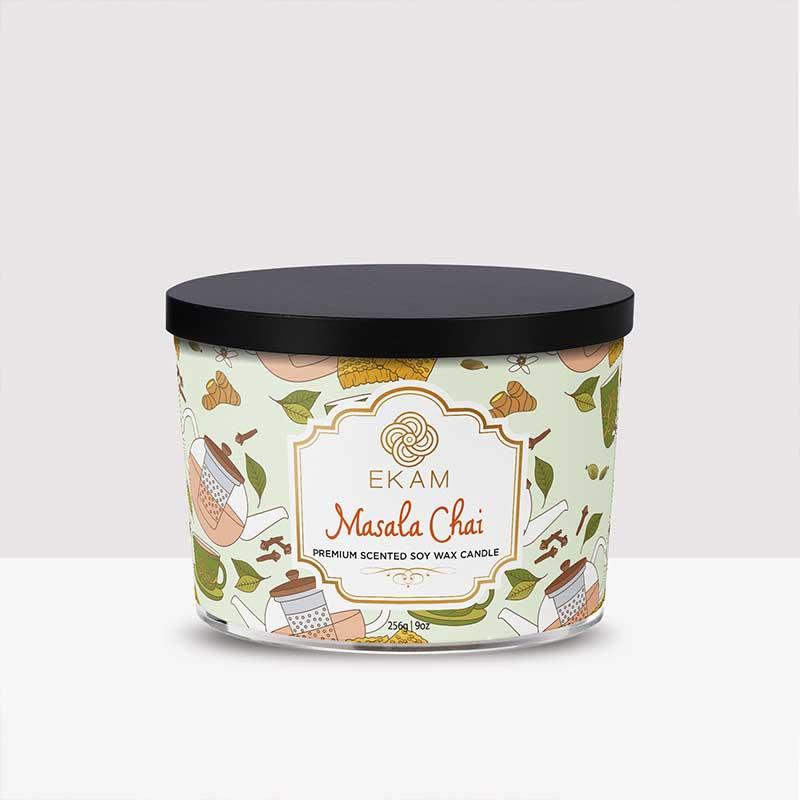 Masala Chai 3 Wick Soy Wax Scented Candle