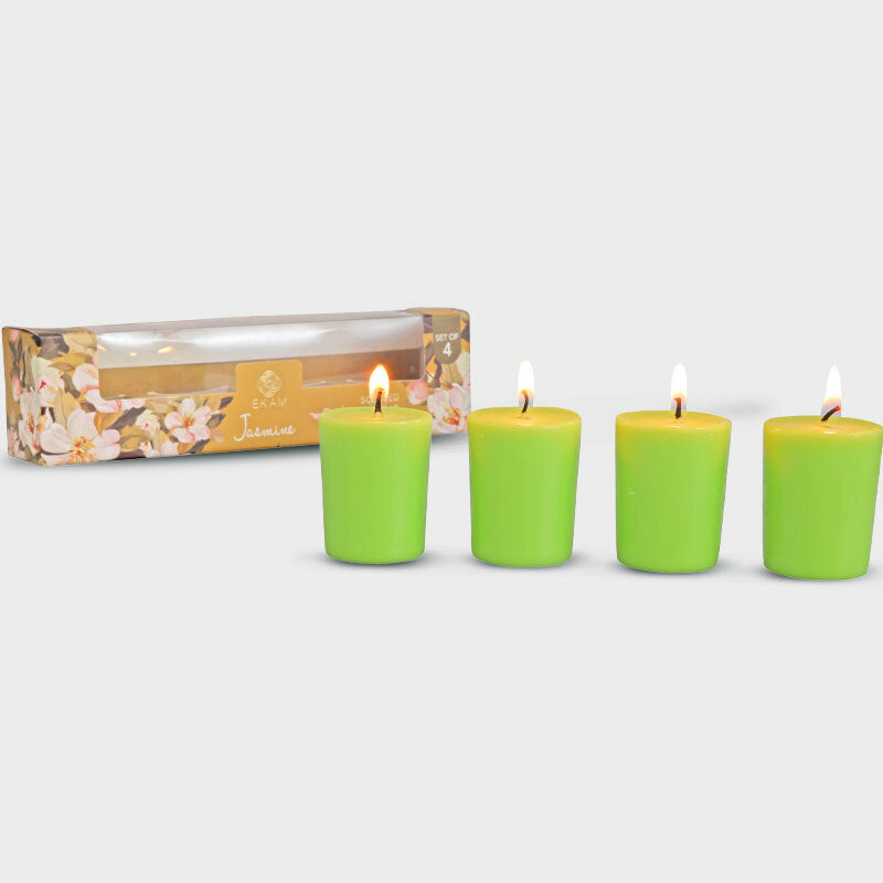 Jasmine Votive Candles Set (4 Pack)
