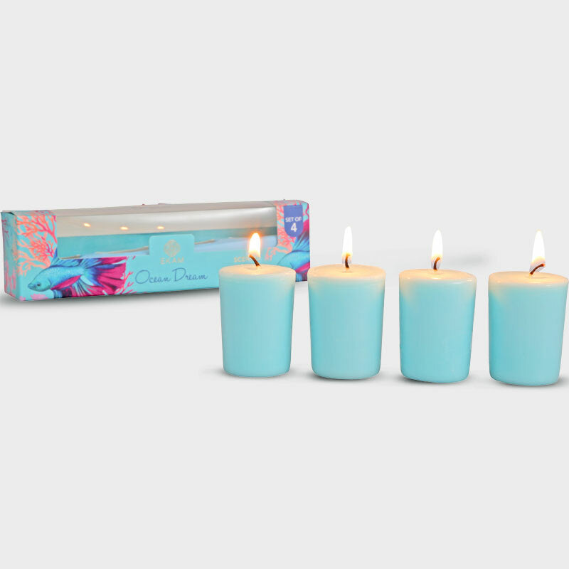 Ocean Dream Votive Candles Set (4 Pack)