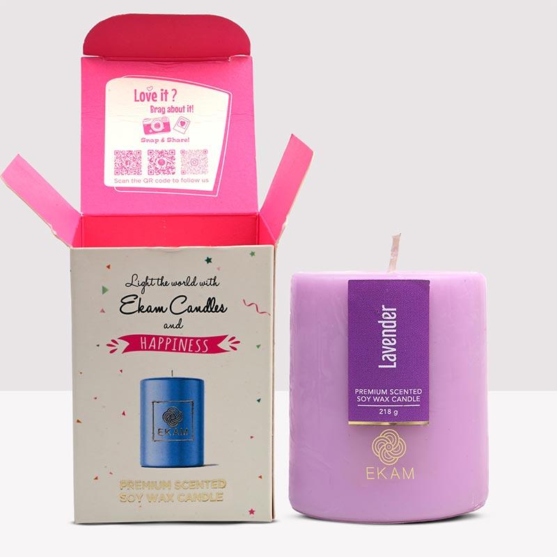 Lavender Pillar Scented Candle