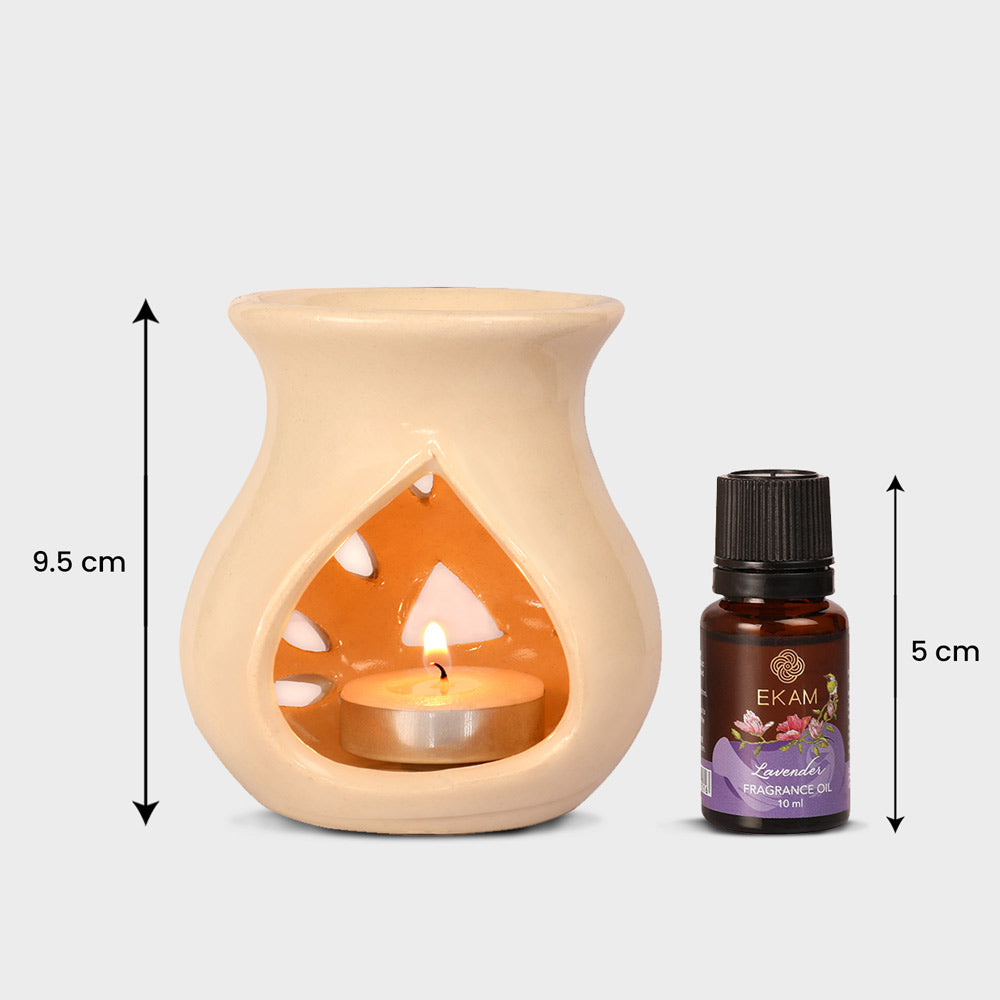 Lavender Ceramic Oil Warmer Set, Core Range