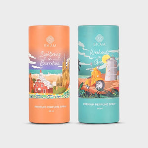 Pack of 2 Perfume Sprays - 60 ml (Sightseeing in Barcelona + Weekends in Goa)