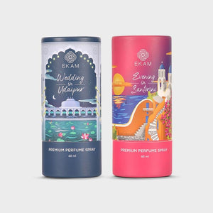 Pack of 2 Perfume Sprays-60 ml (Evenings in Santorini+ Destination Wedding in Udaipur)