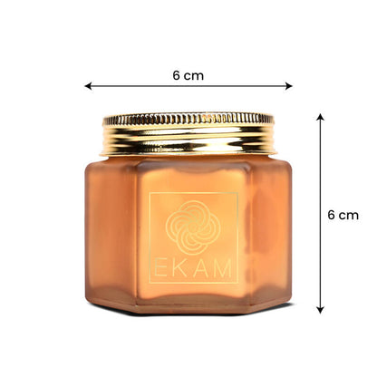 Caramel Hexa Jar Scented Candle