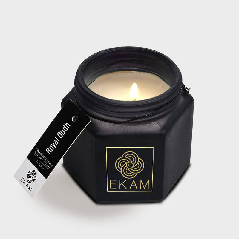 Royal Oudh Hexa Jar Scented Candle