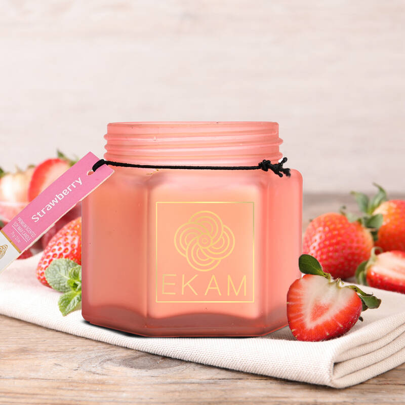 Strawberry Hexa Jar Scented Candle