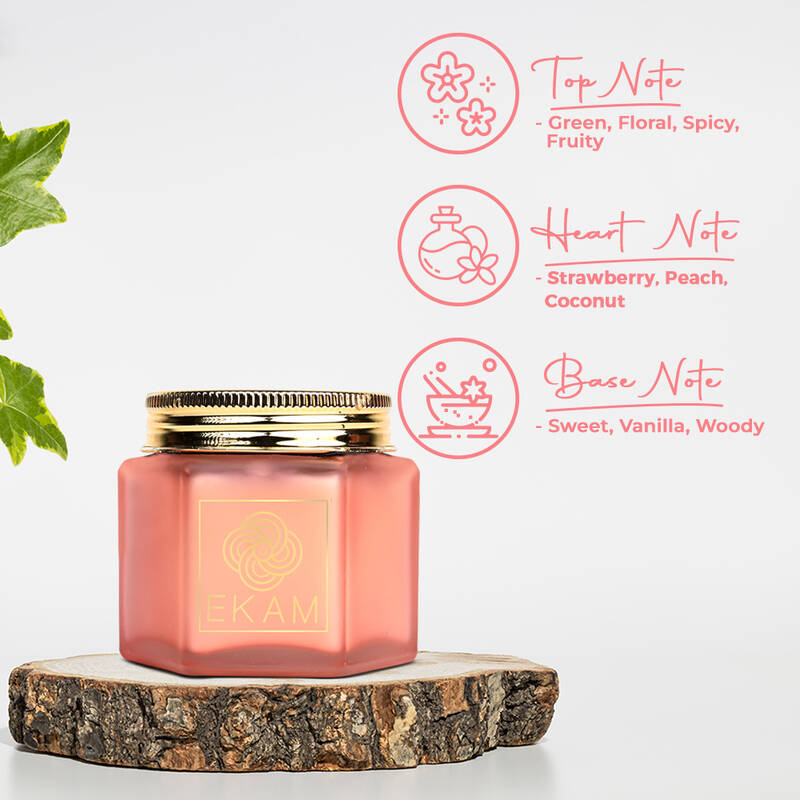 Strawberry Hexa Jar Scented Candle