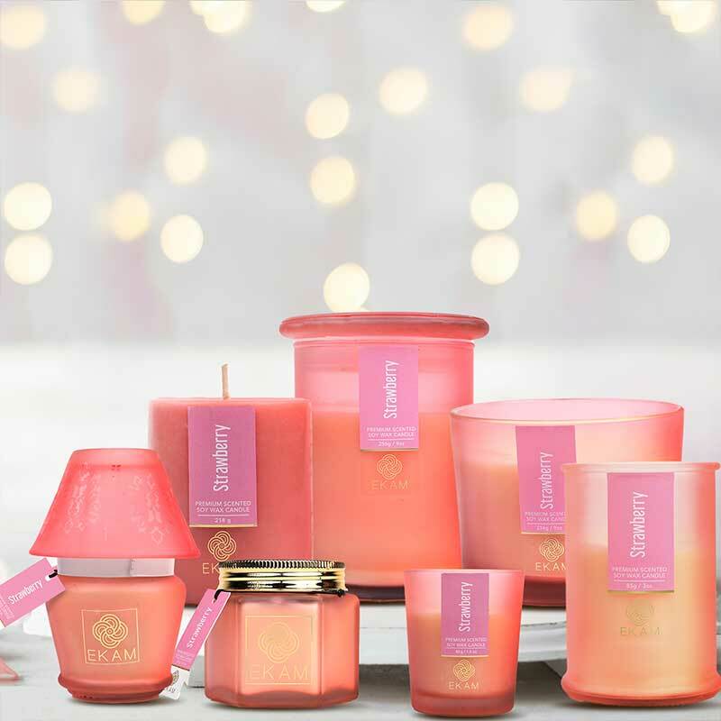 Strawberry Hexa Jar Scented Candle