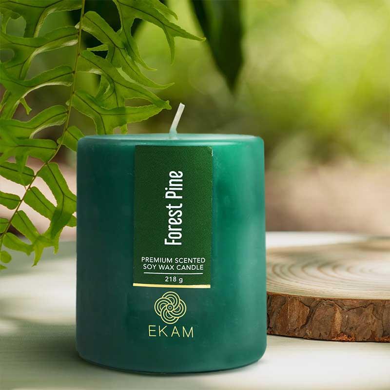 Forest Pine Pillar Scented Candle