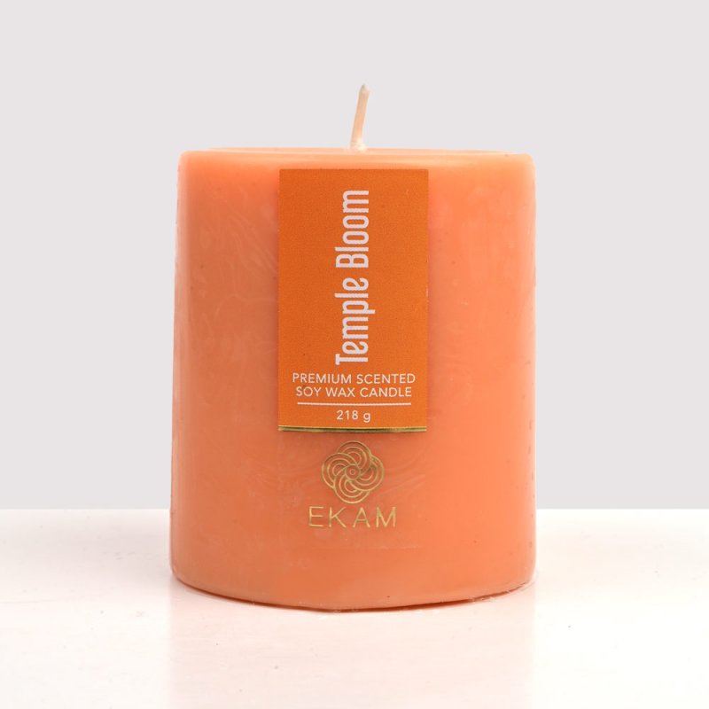 Temple Bloom Pillar Scented Candle