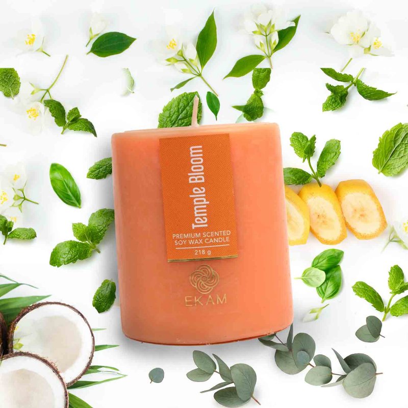 Temple Bloom Pillar Scented Candle