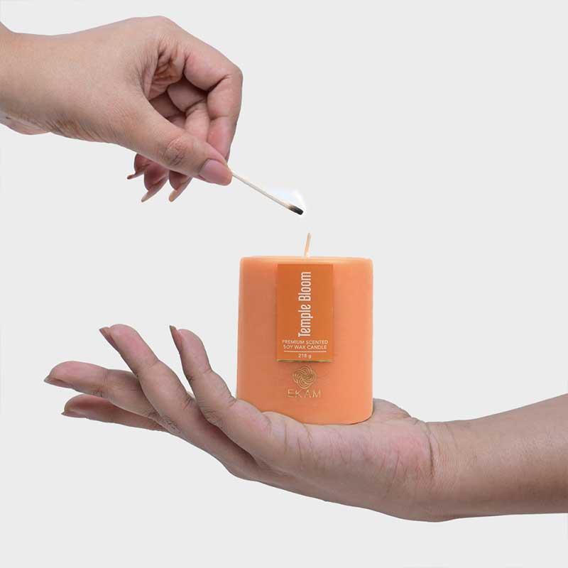 Temple Bloom Pillar Scented Candle