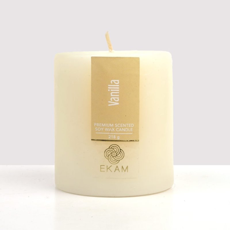 Vanilla Pillar Scented Candle