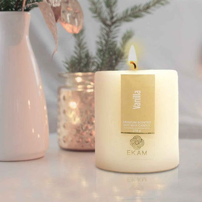Vanilla Pillar Scented Candle