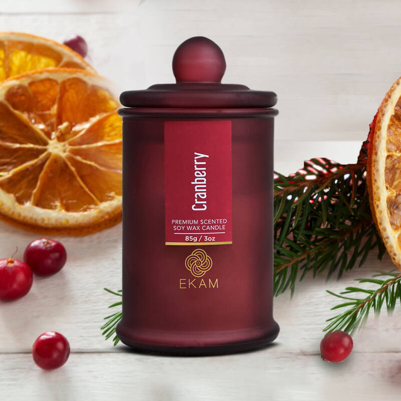 Cranberry Apothecary Jar Scented Candle