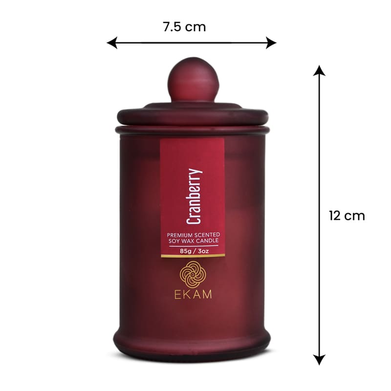 Cranberry Apothecary Jar Scented Candle