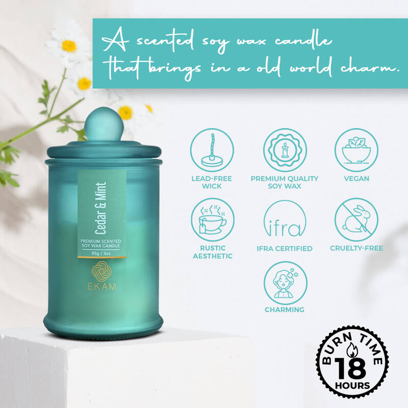 Cedar &amp; Mint Apothecary Jar Scented Candle