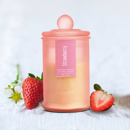 Strawberry Apothecary Jar Scented Candle
