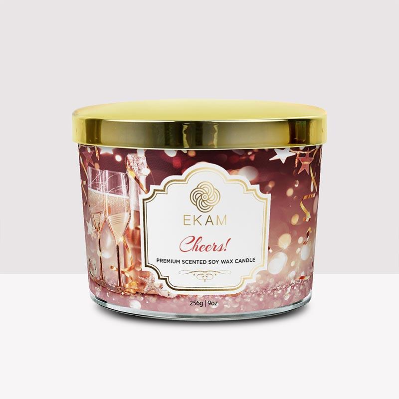 Cheers Scented 3 Wick Soy Wax Scented Candle